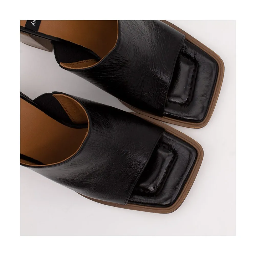 ANGEL ALARCON Abba - Mule De Tacon Ancho Y Alto Sale