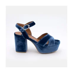 ANGEL ALARCON Berta - Sandalias De Terciopelo Altas Y Comodas