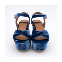 ANGEL ALARCON Berta - Sandalias De Terciopelo Altas Y Comodas