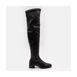 ANGEL ALARCON Bette - Bota Elastica De Cana Muy Alta Con Tacon Bajo New