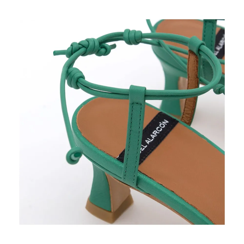ANGEL ALARCON Brandy - Sandalia De Pala Fruncida Combinada Con Pulsera Corredera Clearance
