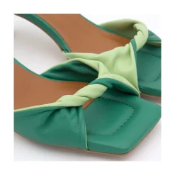 ANGEL ALARCON Brandy - Sandalia De Pala Fruncida Combinada Con Pulsera Corredera Clearance