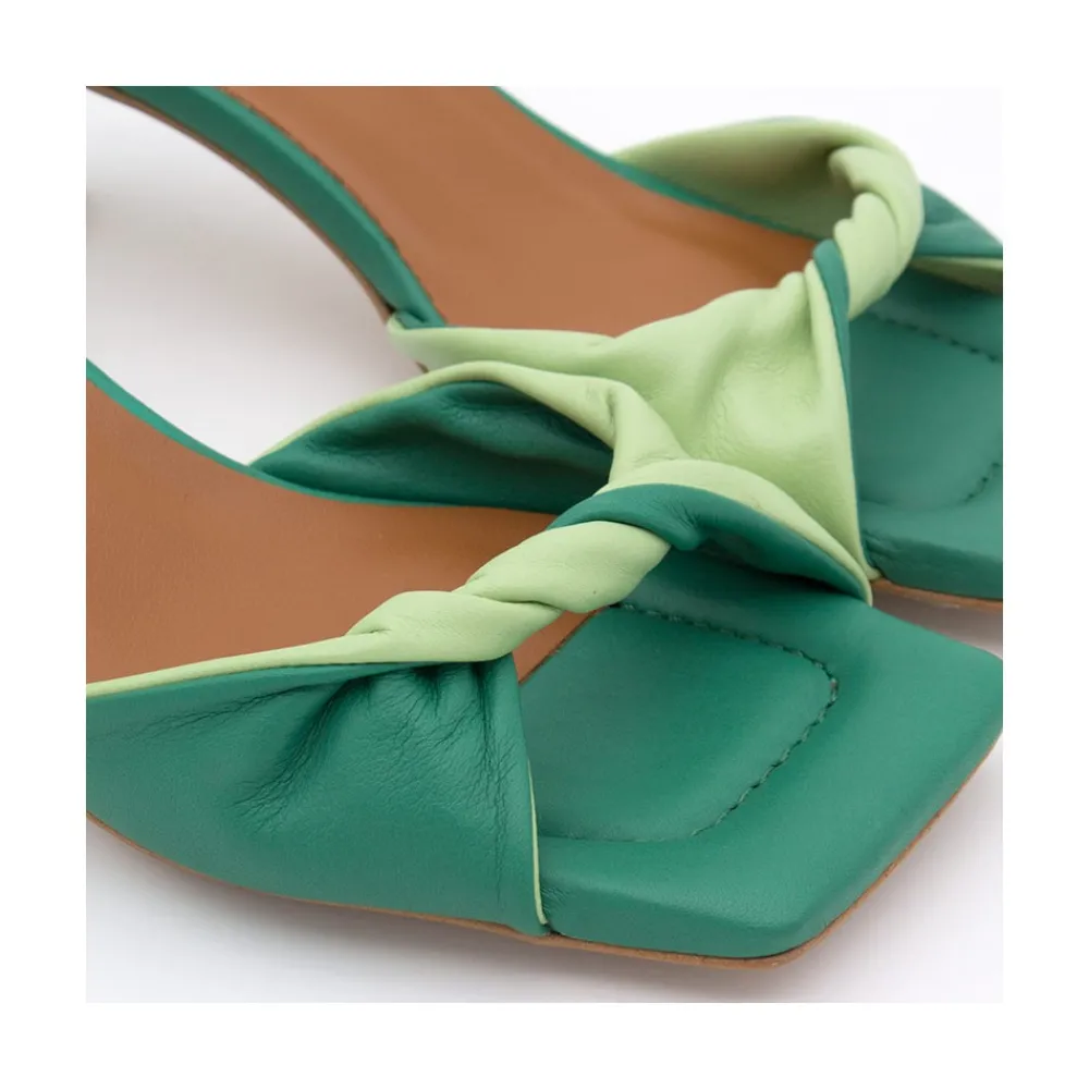 ANGEL ALARCON Brandy - Sandalia De Pala Fruncida Combinada Con Pulsera Corredera Clearance