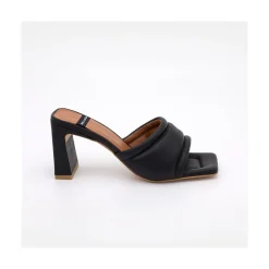 ANGEL ALARCON Capucine - Mule Acolchado De Piel Con Tacon Outlet