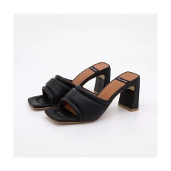 ANGEL ALARCON Capucine - Mule Acolchado De Piel Con Tacon Outlet