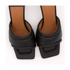 ANGEL ALARCON Capucine - Mule Acolchado De Piel Con Tacon Outlet