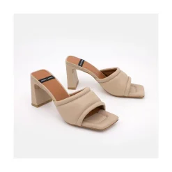 ANGEL ALARCON Capucine - Mule Acolchado De Piel Con Tacon Clearance