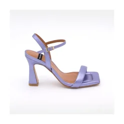 ANGEL ALARCON Carole - Sandalia De Fiesta Con Tacon De Piel Metalizada Outlet
