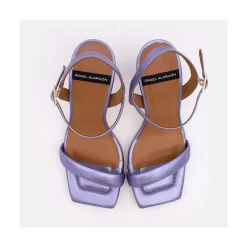 ANGEL ALARCON Carole - Sandalia De Fiesta Con Tacon De Piel Metalizada Outlet