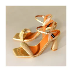 ANGEL ALARCON Carole Gem - Sandalia De Vestir Con Cristales Brillantes Y Tacon Alto Sale