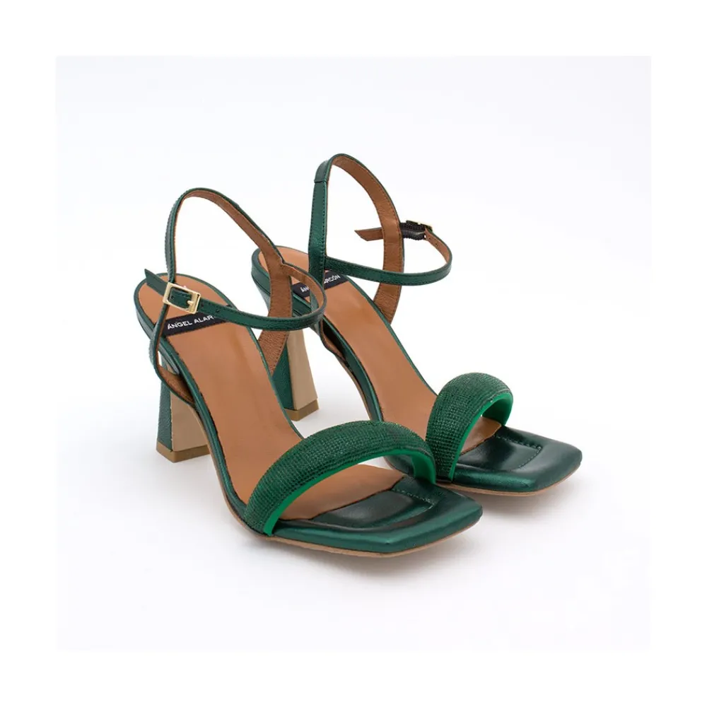 ANGEL ALARCON Carole Gem - Sandalia De Vestir Con Cristales Brillantes Y Tacon Alto Clearance