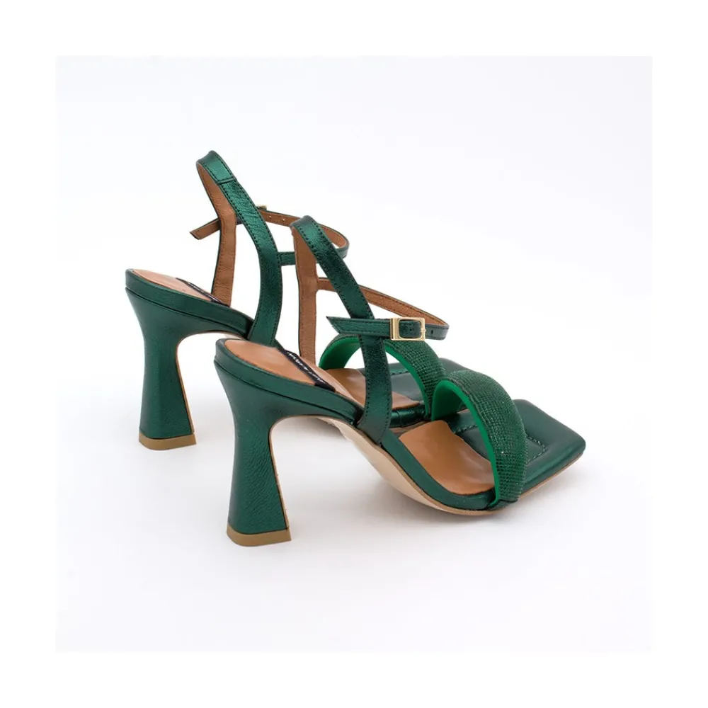 ANGEL ALARCON Carole Gem - Sandalia De Vestir Con Cristales Brillantes Y Tacon Alto Clearance