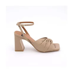 ANGEL ALARCON Cecelia - Sandalia De Piel Con Tacon Alto Atada Al Tobillo Discount