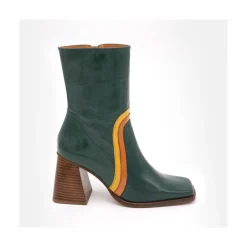 ANGEL ALARCON Celine - Botines De Piel Con Adorno De Color Sale