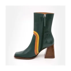 ANGEL ALARCON Celine - Botines De Piel Con Adorno De Color Sale