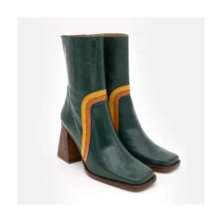 ANGEL ALARCON Celine - Botines De Piel Con Adorno De Color Sale