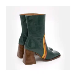 ANGEL ALARCON Celine - Botines De Piel Con Adorno De Color Sale