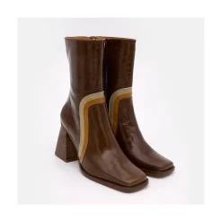 ANGEL ALARCON Celine - Botines De Piel Con Adorno De Color Sale
