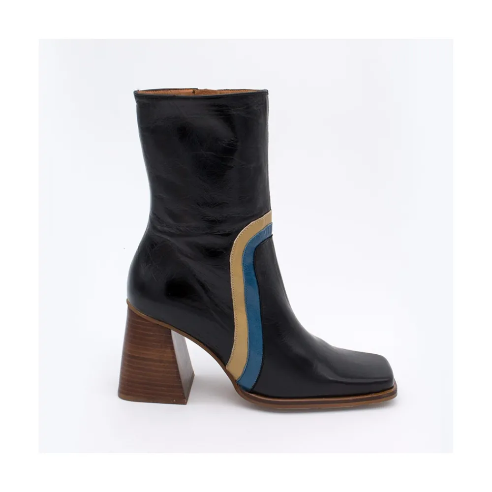 ANGEL ALARCON Celine - Botines De Piel Con Adorno De Color Discount