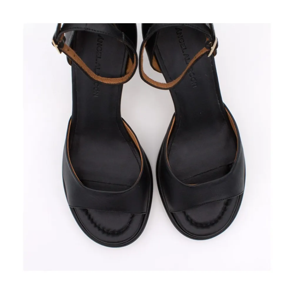 ANGEL ALARCON Dennis - Sandalia D'Orsay Con Tacon Medio De Diseno Conico Discount