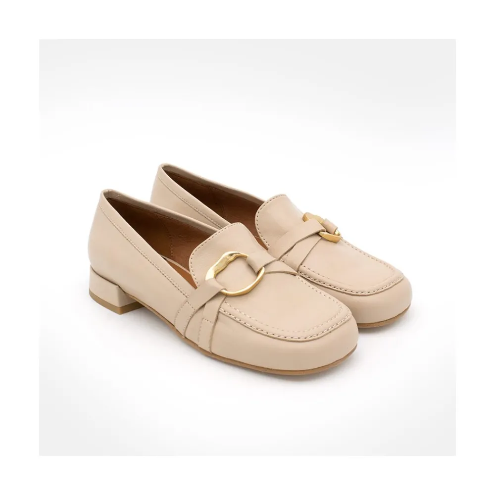 ANGEL ALARCON Ellis - Mocasin De Mujer De Piel Con Adorno Dorado Best