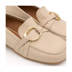 ANGEL ALARCON Ellis - Mocasin De Mujer De Piel Con Adorno Dorado Best