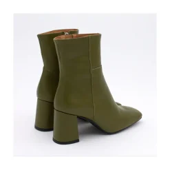 ANGEL ALARCON Enya - Botin De Pielcon Cremallera Interna Y Tacon Ancho Discount