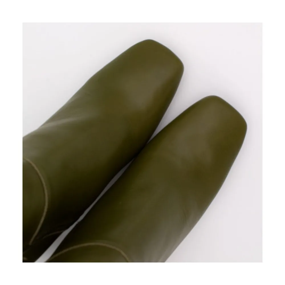 ANGEL ALARCON Enya - Botin De Pielcon Cremallera Interna Y Tacon Ancho Discount