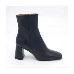 ANGEL ALARCON Enya - Botin De Pielcon Cremallera Interna Y Tacon Ancho Discount