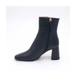 ANGEL ALARCON Enya - Botin De Pielcon Cremallera Interna Y Tacon Ancho Discount