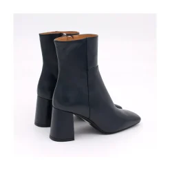 ANGEL ALARCON Enya - Botin De Pielcon Cremallera Interna Y Tacon Ancho Discount