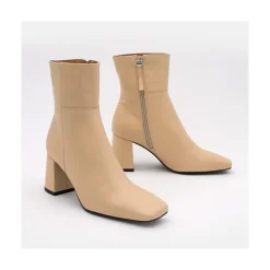ANGEL ALARCON Enya - Botin De Pielcon Cremallera Interna Y Tacon Ancho Outlet