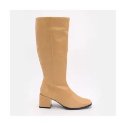 ANGEL ALARCON Fontella - Botas Comodas De Cana Alta Con Tacon Medio