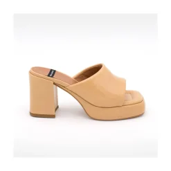 ANGEL ALARCON Gabrielle - Mule Acolchado De Tacon Alto Ancho Y Plataforma Online