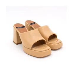 ANGEL ALARCON Gabrielle - Mule Acolchado De Tacon Alto Ancho Y Plataforma Online