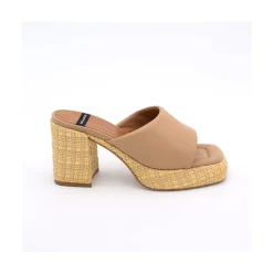 ANGEL ALARCON Gabrielle - Mule Acolchado De Tacon Alto Ancho Y Plataforma Outlet