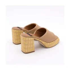 ANGEL ALARCON Gabrielle - Mule Acolchado De Tacon Alto Ancho Y Plataforma Outlet