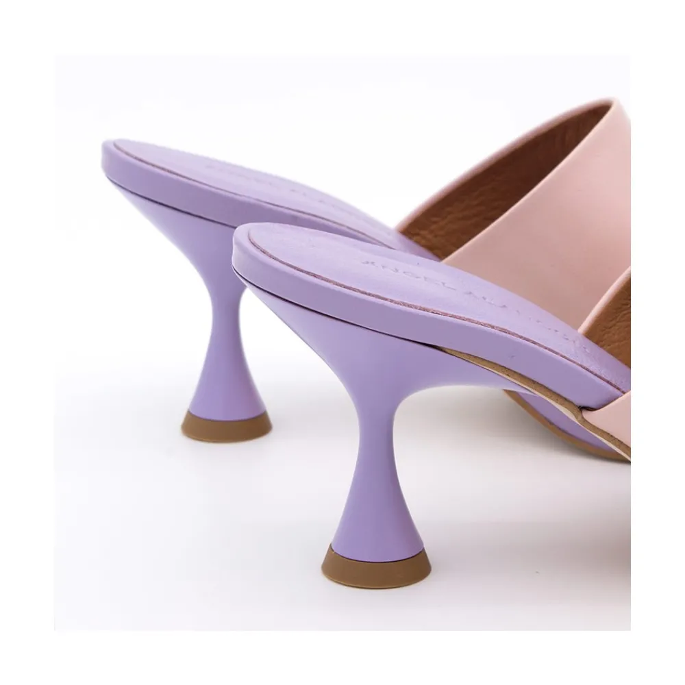 ANGEL ALARCON Galas - Mule De Tacon Medio Con Plantilla Acolchada Hot