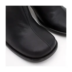 ANGEL ALARCON Garbo - Botines Chelsea De Piel Con Puntera Redonda Y Tacon Ancho Sale