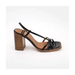 ANGEL ALARCON Gaynor - Sandalia De Tiras Con Tacon Ancho New
