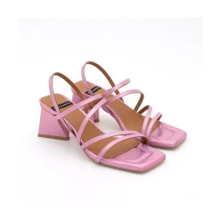 ANGEL ALARCON Gillian - Sandalia Tornasol De Tiras Con Tacon De Diseno Triangular Discount