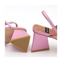 ANGEL ALARCON Gillian - Sandalia Tornasol De Tiras Con Tacon De Diseno Triangular Discount