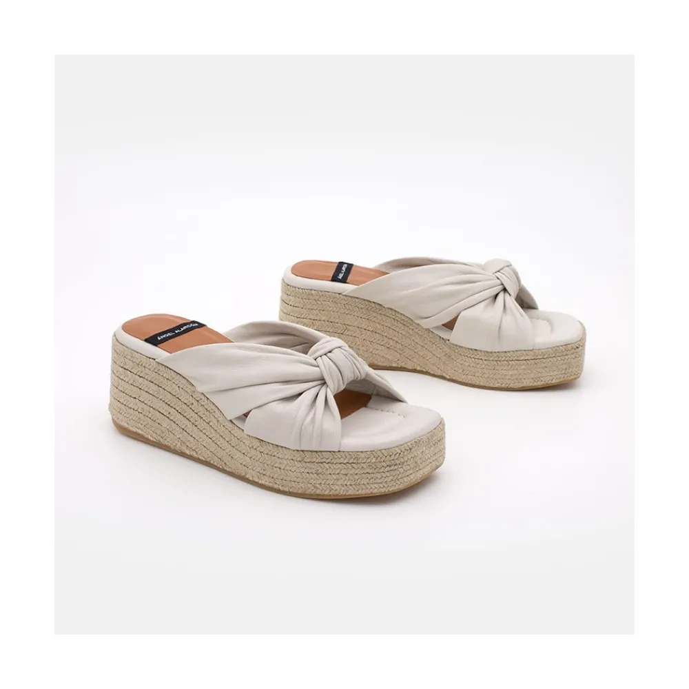ANGEL ALARCON Hardy - Mule De Piel De Cuna De Esparto Trenzado Online