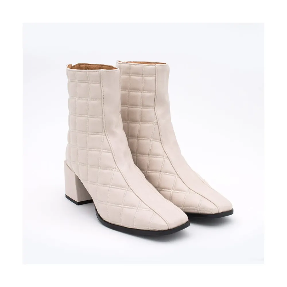 ANGEL ALARCON Hegen - Botines Acolchados Con Tacon Comodo New