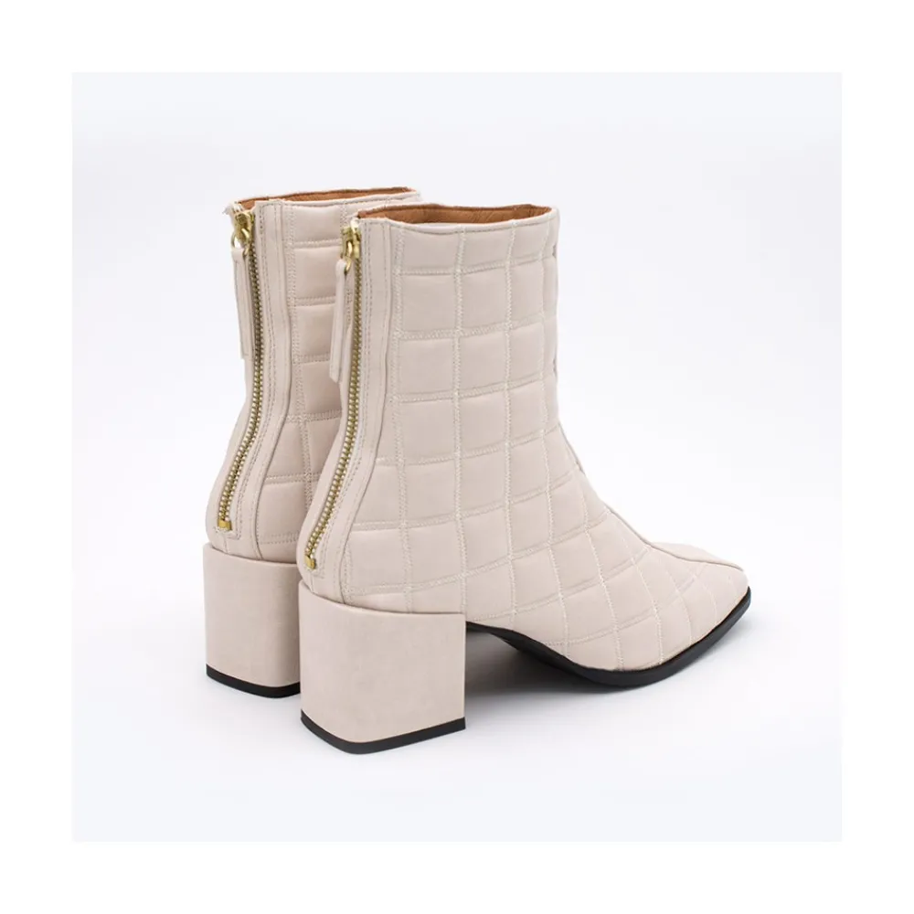 ANGEL ALARCON Hegen - Botines Acolchados Con Tacon Comodo New