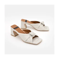 ANGEL ALARCON Hepburn - Mule De Piel Con Nudo Sale