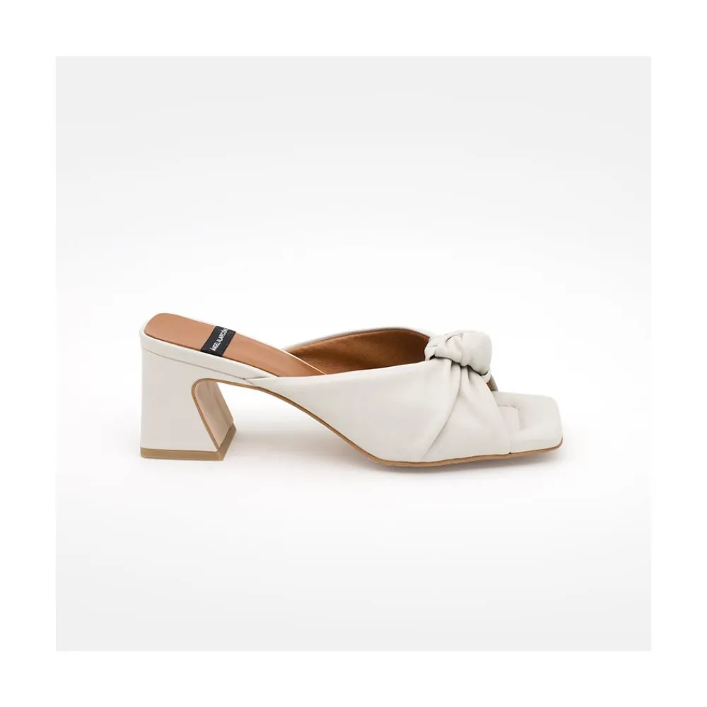 ANGEL ALARCON Hepburn - Mule De Piel Con Nudo Sale