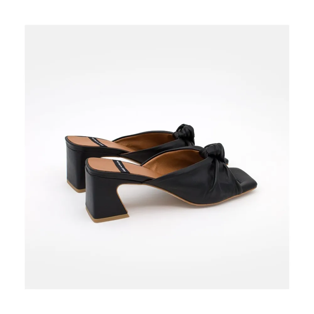 ANGEL ALARCON Hepburn - Mule De Piel Con Nudo Best