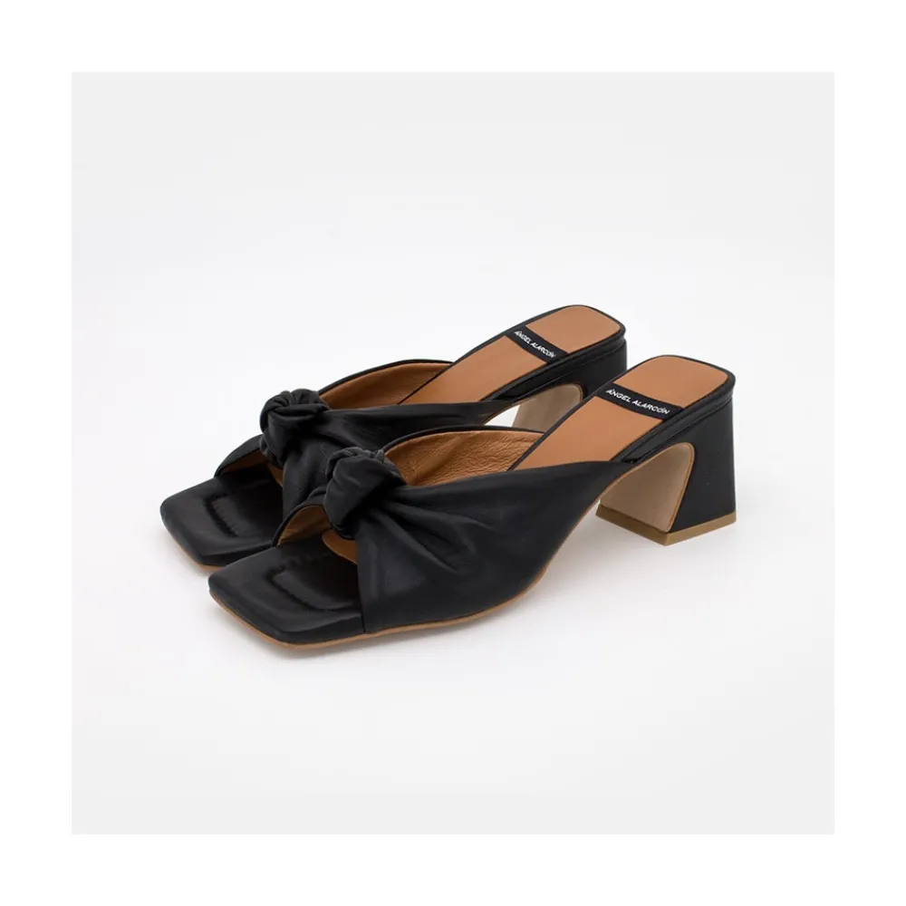ANGEL ALARCON Hepburn - Mule De Piel Con Nudo Best