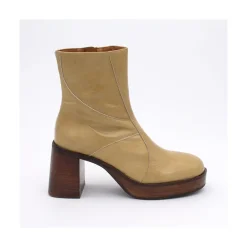 ANGEL ALARCON Ingrid - Botin De Piel Brillante Con Tacon Y Plataforma Clearance